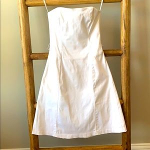 White House Black Market Cotton Strapless Dress